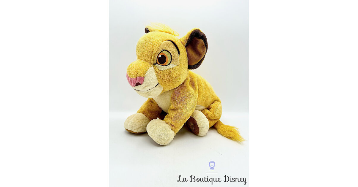Peluche Simba Le roi lion Disney Store 2015 Original jaune écusson 35